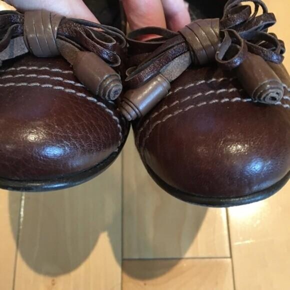 Chocolate leather slip ons - Picture 2 of 9